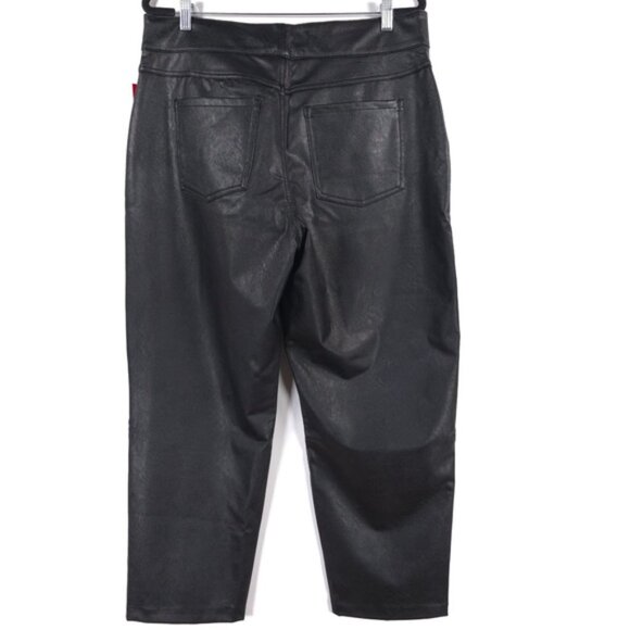 NWT SPANX LEATHER-LIKE Faux II Slim Straight Leg Pant 20528R Luxe Black Size 1X - Picture 6 of 16